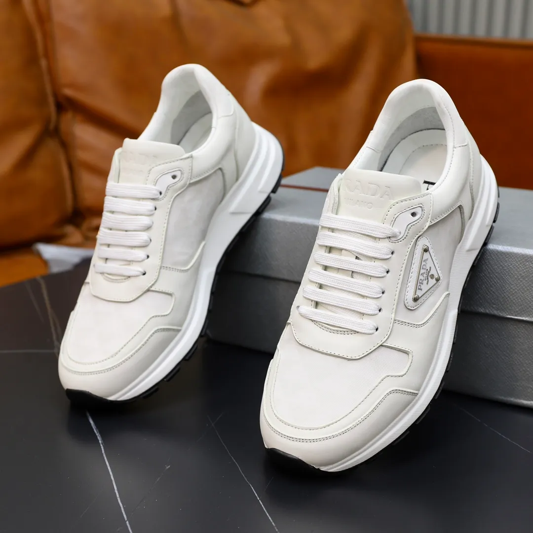 Men's shoes 💰600💰🙅‍♂️🙅‍♂️🙅‍♂️ [PRADA] Prada - High-end quality original order - Upper: Nappa calfskin, tumbled calfskin spliced stretch cloth surface, tongue high frequency brand logo - Lining: water-dyed cowhide - Outsole: ultra-light TPU foam rubber; two-color molded outsole -Ultra-high quality control and fine workmanship: outstanding (high-end, extravagance, grade) -Size: 38-44 (45 can be customized)